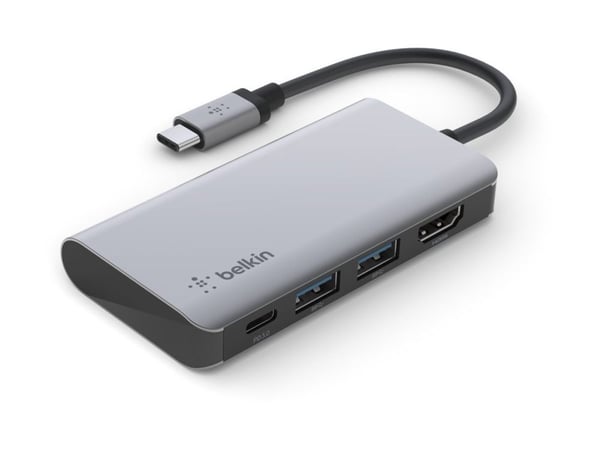 Belkin AVC006btSGY, USB 3.2 Gen 1 (3.1 Gen 1) Type-C, 100 W, Hopea, 4K Ultra HD, HDMI, USB 3.2 Gen 1 (3.1 Gen 1) Type-A, USB 3.2 Gen 1 (3.1 Gen 1) ...