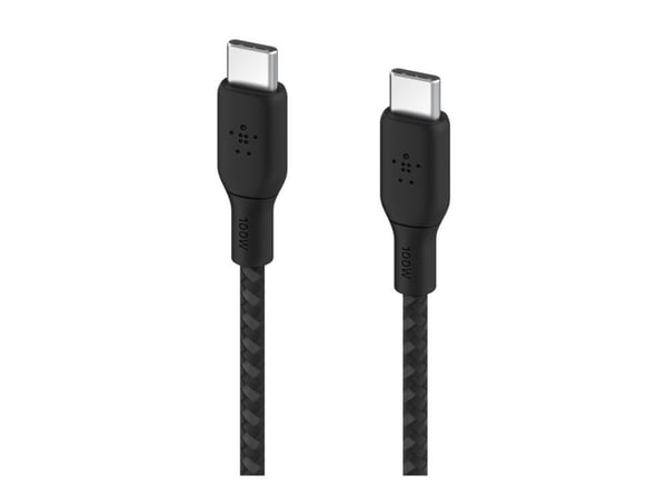 Belkin BoostCharge - USB-kabel - USB-C (hann) til USB-C (hann) - 3 m - svart