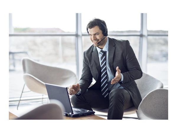 EPOS IMPACT MB Pro 2 - Hodesett - on-ear - Bluetooth - trådløs - svart med blå ring
