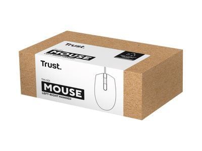 Trust TM-101 - Mus - høyre- og venstrehåndet - optisk - 3 knapper - kablet - USB - svart