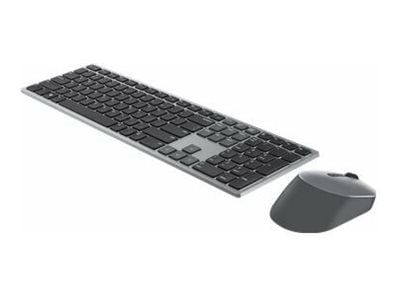 Dell Pro Plus Keyboard and Mouse KM7321W - Tastatur- og mussett - trådløs - 2.4 GHz, Bluetooth 5.0 - QWERTZ - Tysk - titangrå - med 3 years NBD Adv...
