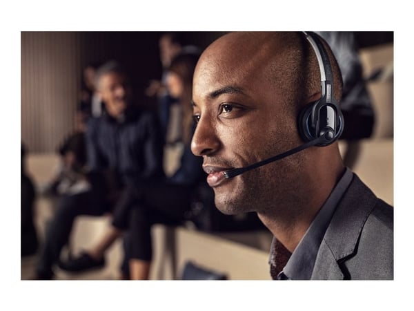 EPOS IMPACT MB Pro 2 - Hodesett - on-ear - Bluetooth - trådløs - svart med blå ring