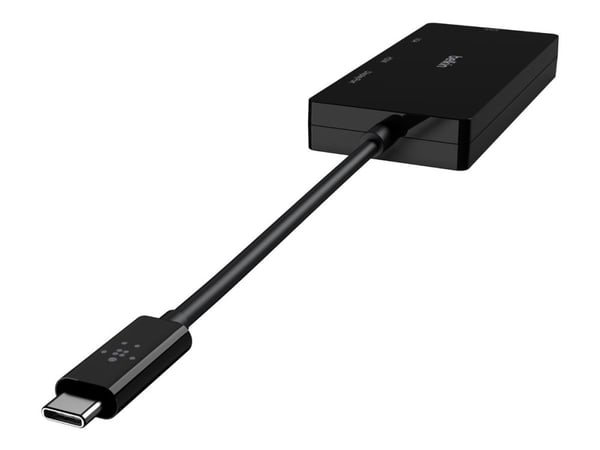 Belkin - Videoadapter - USB-C hann til HD-15 (VGA), DVI-I, HDMI, DisplayPort hunn - svart - 4K-støtte