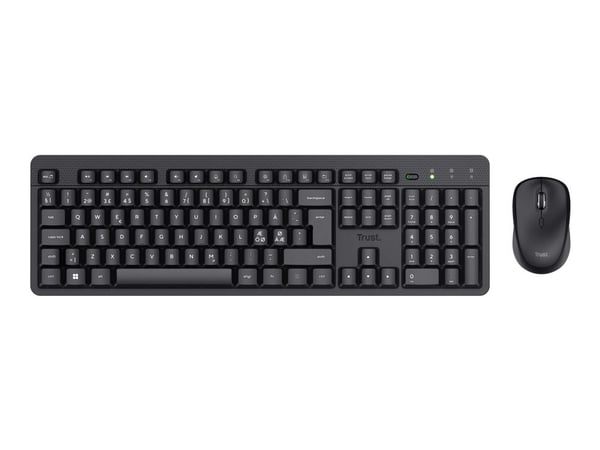Trust TKM-360 - Tastatur- og mussett - stille - trådløs - QWERTY - Nordisk - svart