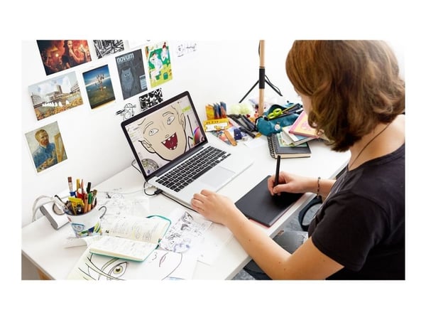 Wacom One Small - Digitaliserer - 9.5 x 15.2 cm - kablet - USB-C, Bluetooth 5.1