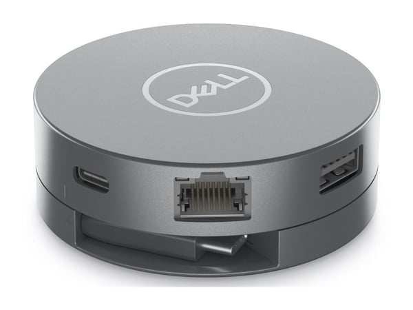 DELL DA305, Langallinen, USB 3.2 Gen 2 (3.1 Gen 2) Type-C, 10,100,1000 Mbit/s, Hopea, 3840 x 2160 pikseliä, Dell