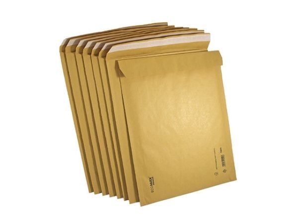 Kuplapussi Ecomax 140x225mm ruskea nro 12/B sisäpuoli 115x215mm 200kpl/pakkaus