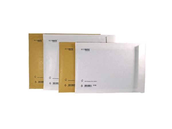 Kuplapussi Ecomax 140x225mm ruskea nro 12/B sisäpuoli 115x215mm 200kpl/pakkaus