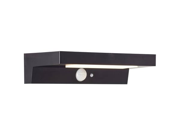 Brilliant Barker G40415/06 solcelle utendørs vegglampe med bevegelsessensor LED (RGB) 3 W svart