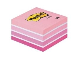 Post-it® Notes kubusblok, pastelpink, 76 mm x 76 mm, 450 ark