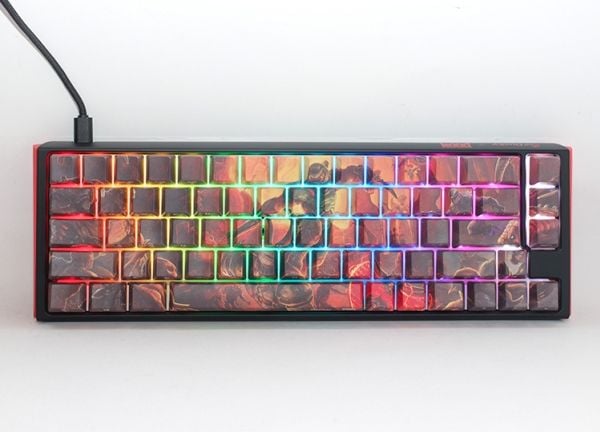 Ducky One 3 SF Doom limited Editon, Koblet med ledninger (ikke trådløs), USB, Mekanisk nøkkelbryter, QWERTY, RGB LED, Flerfarget