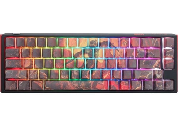 Ducky One 3 SF Doom Limited Edition, Koblet med ledninger (ikke trådløs), USB, Mekanisk nøkkelbryter, QWERTY, RGB LED, Flerfarget