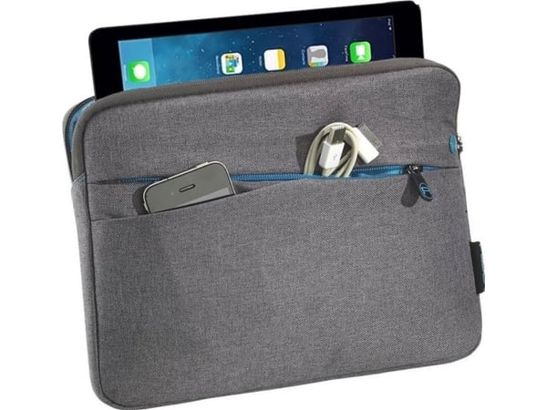 PEDEA Fashion - Eske for nettbrett - nylon - grå - 12.9" - for Apple 12.9-inch iPad Pro (1. generasjon, 2. generasjon)