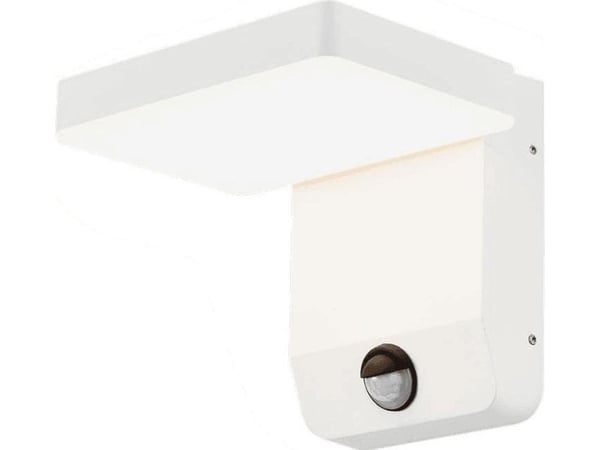 V-tac 17W LED utendørs vegglampe, hvit, 4000K, IP65, med bevegelsessensor