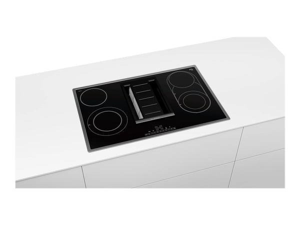 Bosch Serie | 6 PKM845F11E - Keramisk komfyrtopp - 4 plater - Nisje - bredde: 78 cm - dybde: 50 cm - Klasse A - med pynt av rustfritt stål - svart ...