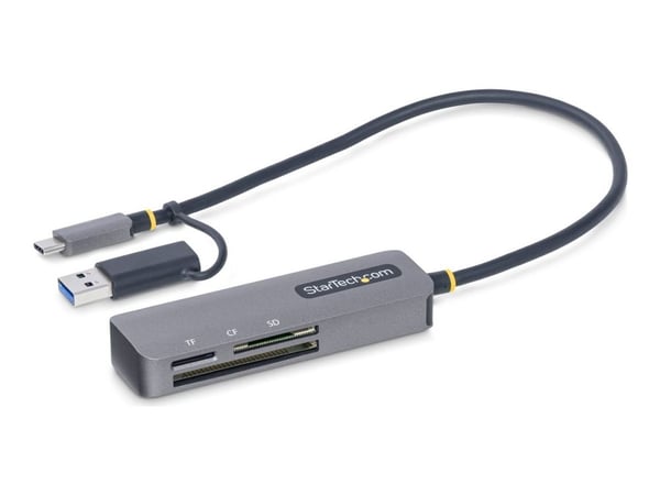 StarTech.com USB 3.0 Multi-Media muistikortinlukija, SD/microSD/CompactFlash-kortinlukija, Kannettava USB 5Gbps korttisovitin, Ulkoinen USB-C-korti...