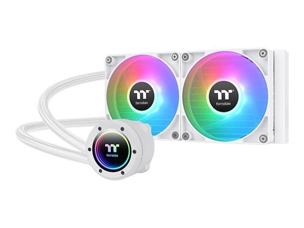 Thermaltake TH240 V2 ARGB, Typ: Vätskekylning, Fläktdiameter: 24 cm, Maximalt luftflöde: 57,05 cfm, Maximalt lufttryck: 2,23 mmH2O, Lagertyp: Hydra...