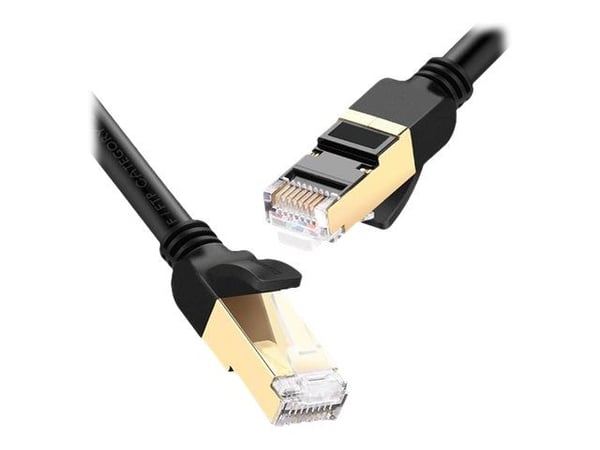 Ugreen pyöreä verkkokaapeli UGREEN NW107 Ethernet RJ45, Cat.7, STP, 2m (musta)