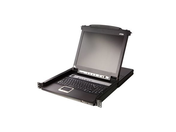 ATEN Slideaway CL5708M - KVM-konsoll med KVM-svitsj - 8 porter - 17" - kan monteres i rack - 1280 x 1024 - 1U