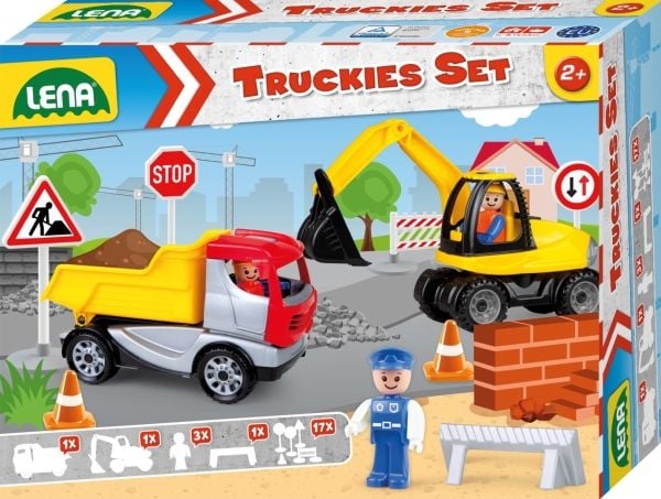 Lena Truckies SM01631, Kjøretøysett, Inne/Ute, 2 år, Flerfarget