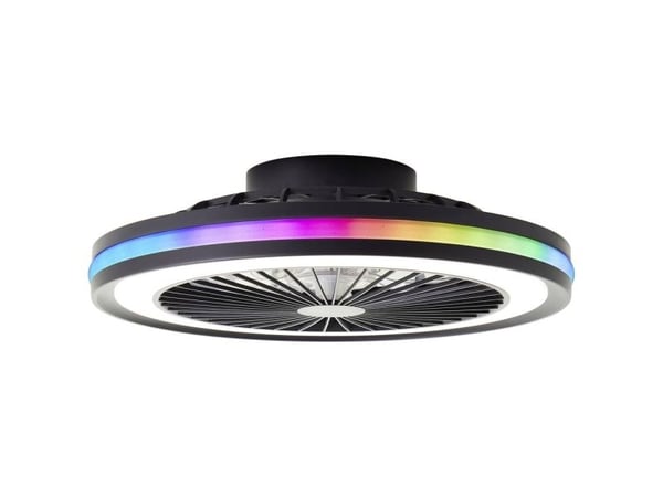 Brilliant G99280/06 Palmero LED-lykt taklampe med vifte, LED-modul 40 W, sort