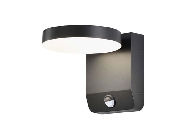 V-tac 17W LED vegglampe utendørs svart 4000K IP65 med bevegelsessensor