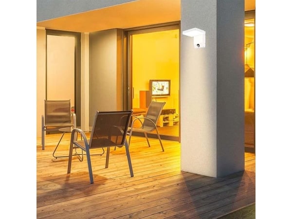 V-tac 17W LED utendørs vegglampe, hvit, 4000K, IP65, med bevegelsessensor