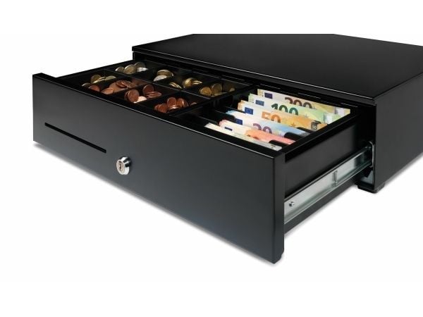 Safescan HD-5030, Manuell og automatisk pengeskuff, Metall, Sort, Plast, DC, 12 V