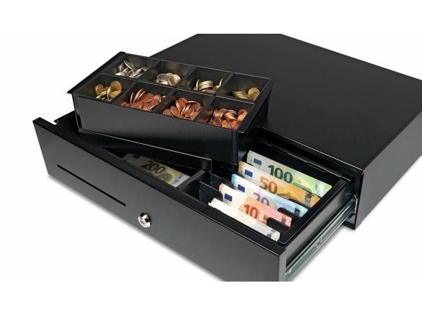 Safescan HD-5030, Manuell og automatisk pengeskuff, Metall, Sort, Plast, DC, 12 V