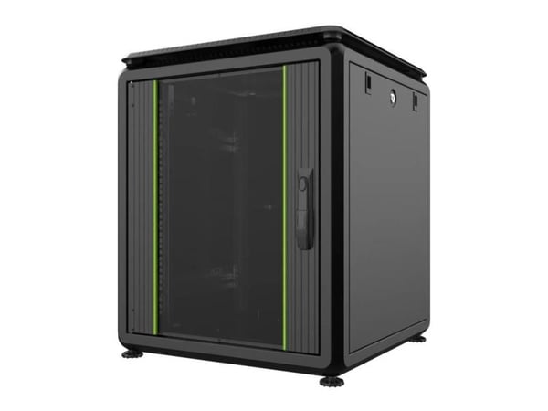 Lanview by Logon - Rack skap - 600 x 600 mm, data line - free-standing - svart, RAL 9005 - 12U - 19"
