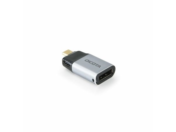 DICOTA - Video adapter - USB-C (hann) til DisplayPort (hunn) - USB Power Delivery (100 W) - sølv