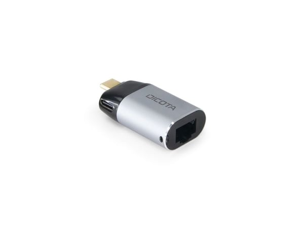 DICOTA - Nettverksadapter - USB-C / Thunderbolt 3 - Gigabit Ethernet x 1 - sølv