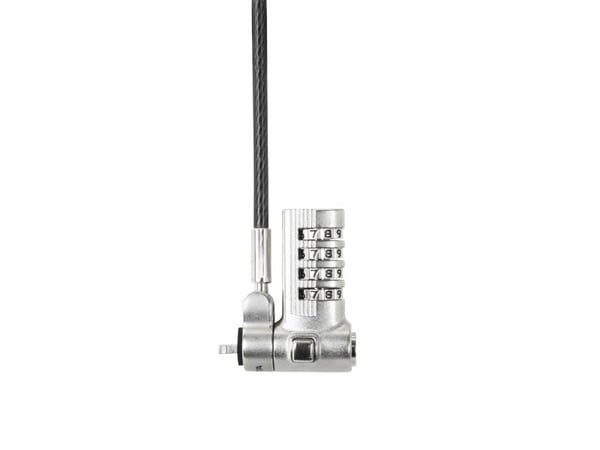 DICOTA - Lås för säkerhetskabel - universell, mini - silver - 30 cm