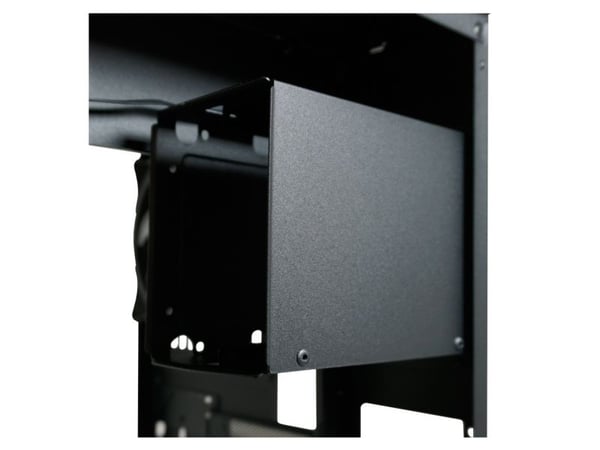 LC Power 809B Dark Storm_X - Midi-torn - utökad ATX - genomskinlig sidopanel (härdat glas) - ingen strömförsörjning (ATX) - svart - USB/ljud