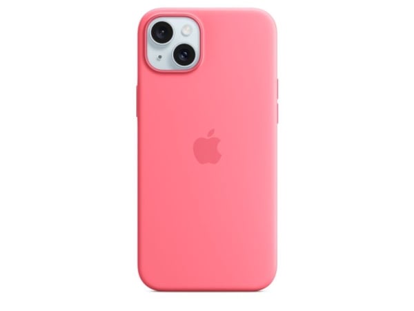 Apple - Bagsidecover til mobiltelefon - MagSafe-kompatibilitet - silikoni - vaaleanpunainen - iPhone 15 Plus -puhelimelle