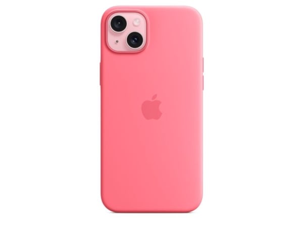 Apple - Bagsidecover til mobiltelefon - MagSafe-kompatibilitet - silikoni - vaaleanpunainen - iPhone 15 Plus -puhelimelle