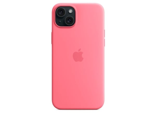 Apple - Bagsidecover til mobiltelefon - MagSafe-kompatibilitet - silikoni - vaaleanpunainen - iPhone 15 Plus -puhelimelle
