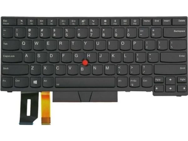 Lite-On - Erstatningstastatur for bærbar PC - med Trackpoint - bakbelysning - QWERTY - USA - FRU - for ThinkPad E480; E490; L380; L390; L480; T480s...