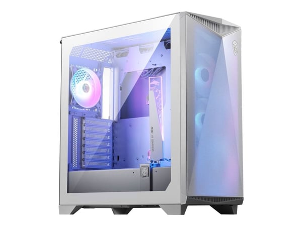 MSI MPG GUNGNIR 300R AIRFLOW - Mid tower - utvidet ATX (E-ATX) - sidepanel med vindu (herdet glass) - ingen strømforsyning (PS/2) - hvit - USB/lyd