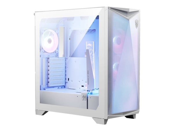 MSI MPG GUNGNIR 300R AIRFLOW - Mid tower - utvidet ATX (E-ATX) - sidepanel med vindu (herdet glass) - ingen strømforsyning (PS/2) - hvit - USB/lyd