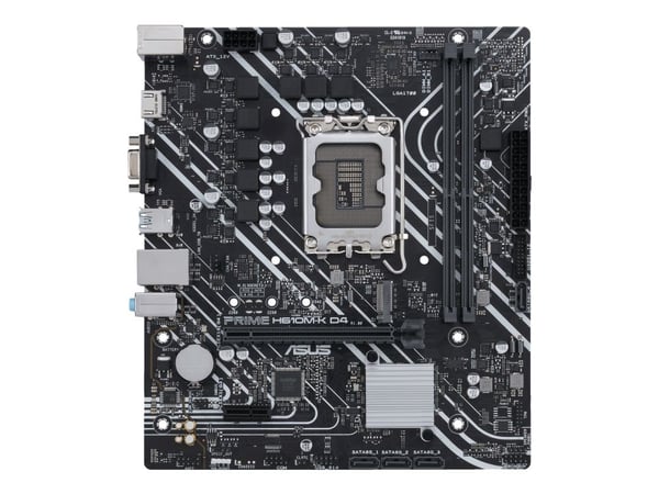 ASUS PRIME H610M-K D4 - Moderkort - micro ATX - LGA1700-uttag - H610 Chipuppsättning - USB 3.2 Gen 1 - Gigabit LAN - inbyggda grafiken (CPU krävs) ...