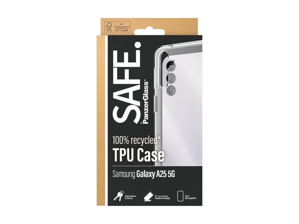 SAFE. by PanzerGlass - Baksidedeksel for mobiltelefon - selvhelbredende TPU - gjennomsiktig - for Samsung Galaxy A25