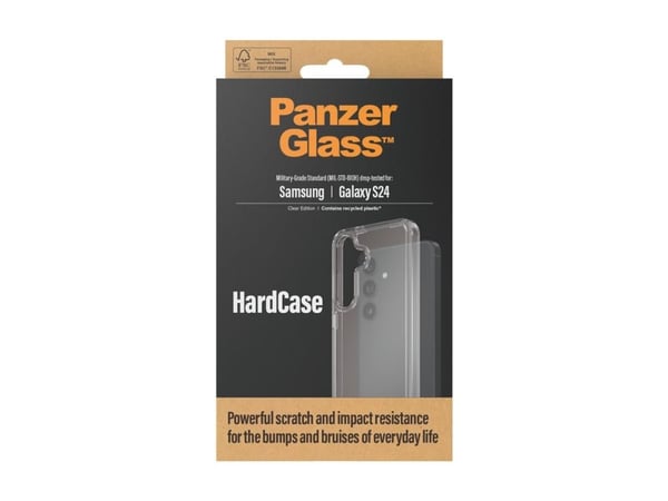 PanzerGlass HardCase - Clear Edition - baksidedeksel for mobiltelefon - polykarbonat, selvhelbredende TPU - gjennomsiktig - for Samsung Galaxy S24