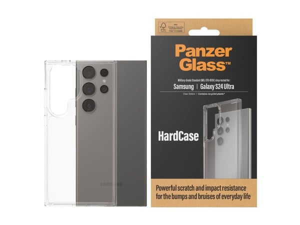 PanzerGlass HardCase - Clear Edition - baksidedeksel for mobiltelefon - polykarbonat, selvhelbredende TPU - gjennomsiktig - for Samsung Galaxy S24 ...