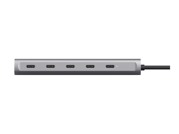 Trust Halyx - Keskitin - 1 x USB-C (läpivienti) + 4 x USB-C 3.2 Gen 1 - pöytätietokoneet