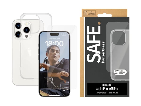SAFE. by PanzerGlass - Beskyttende deksel for mobiltelefon - for Apple iPhone 15 Pro