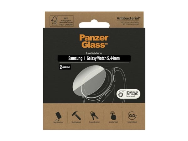 PanzerGlass - Skjermbeskyttelse for smart armbåndsur - glass - for Samsung Galaxy Watch5 (44 mm)