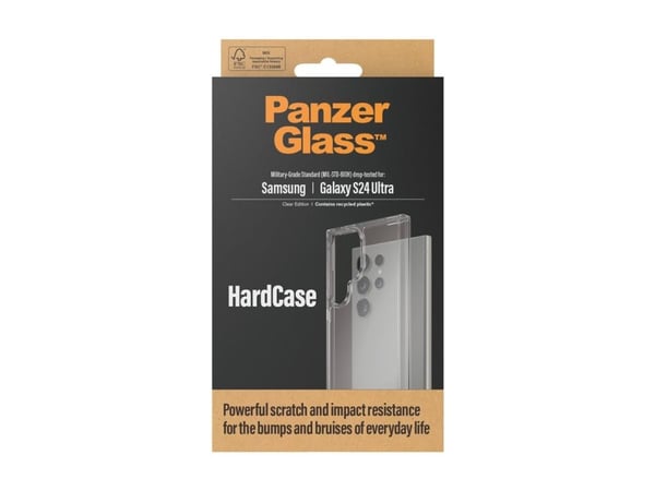 PanzerGlass HardCase - Clear Edition - baksidedeksel for mobiltelefon - polykarbonat, selvhelbredende TPU - gjennomsiktig - for Samsung Galaxy S24 ...