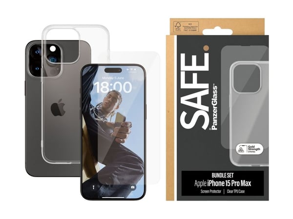 SAFE. by PanzerGlass - Beskyttende deksel for mobiltelefon - for Apple iPhone 15 Pro Max