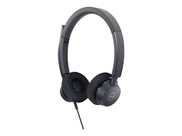 Dell Pro Stereo Headset WH3022 - Headset - kabelansluten - USB - Certifierad för Microsoft-teams, Zoomcertifierad